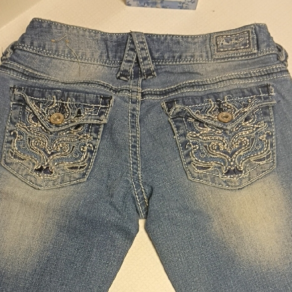 Amethyst Jeans Denim - Amethyst Jeans Blue Boot Cut with Intricate Pocket Design
